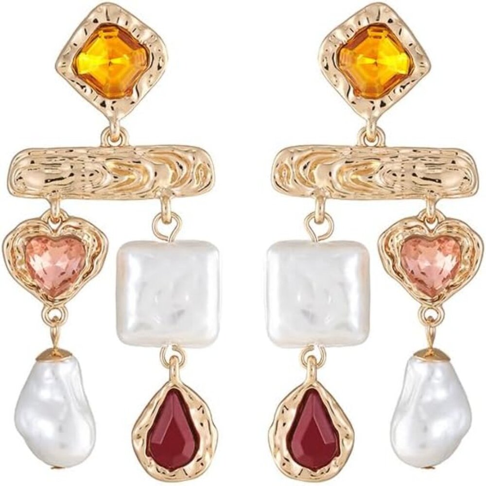Baroque Pearls Stud Earrings Dangle Earrings Christmas Jewelry Gifts for Women